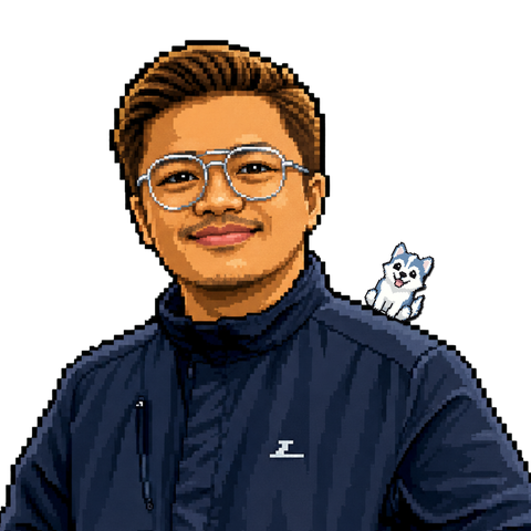 Pixel-art portrait of MoK